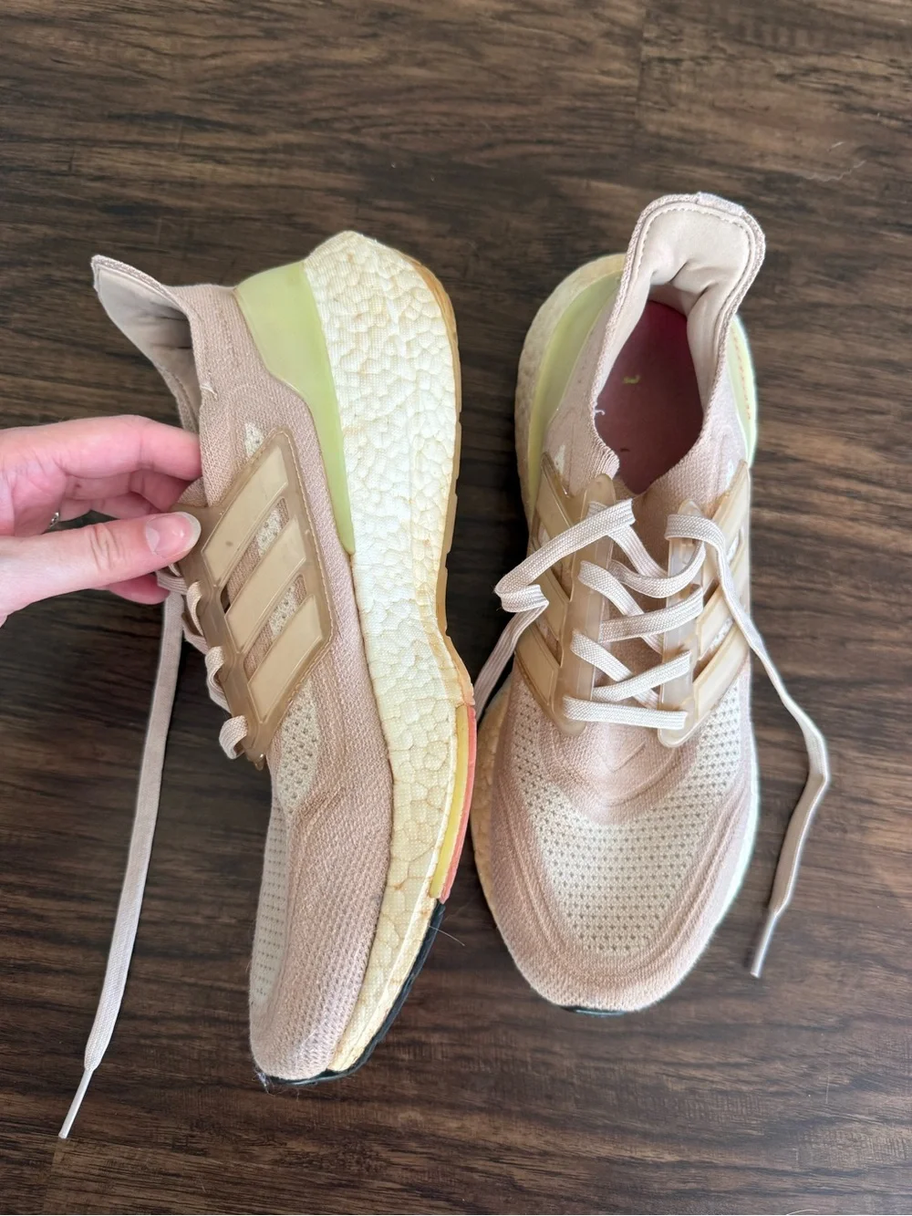 adidas ultraboost 21 prime blue Women's Light Pink & yellow Running Sneakers